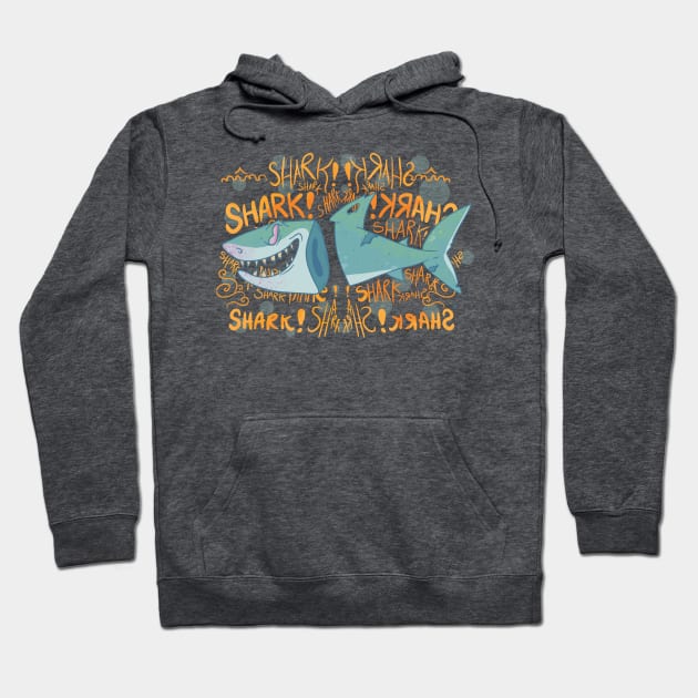 Z0mbie Shark Hoodie by Lhollowaydesign